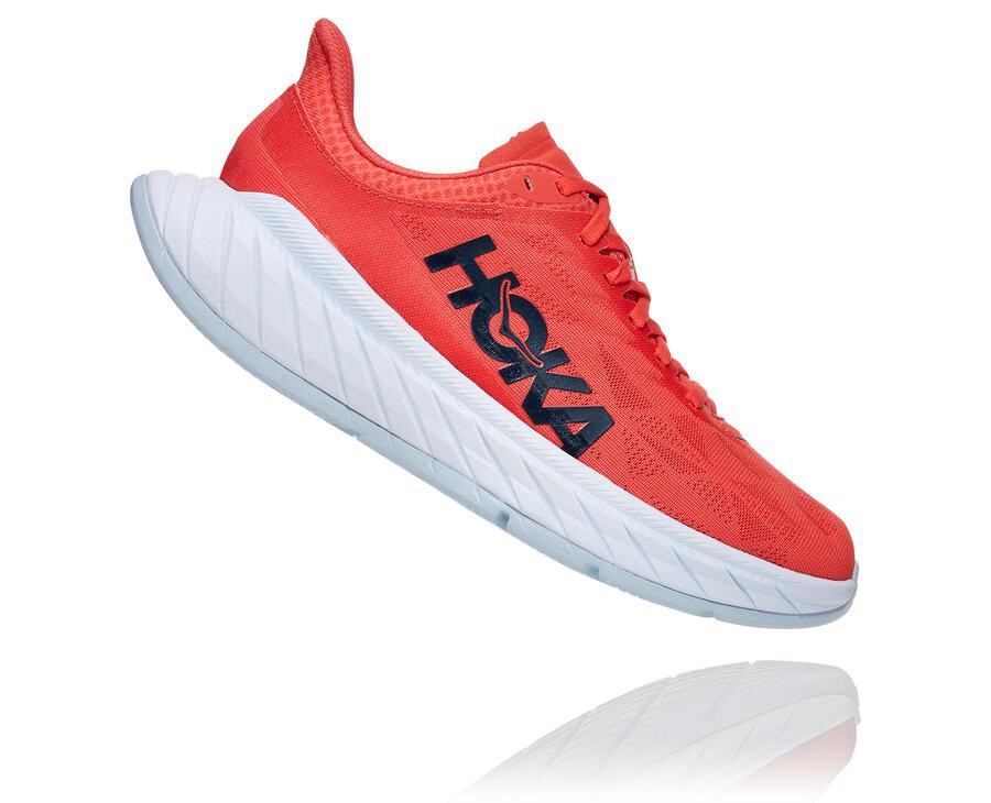 Zapatillas Running Hoka One One Mujer - Carbon X 2 - Rojas/Blancas - OPU683904